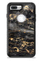 Black and Gold Marble Surface - iPhone 7 or 7 Plus Commuter Case Skin Kit