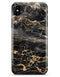 Black and Gold Marble Surface - iPhone X Clipit Case