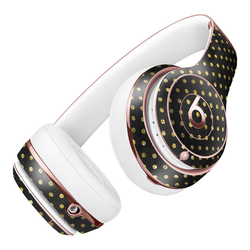 Black and Gold Watercolor Polka Dots V2 Full-Body Skin Kit for the Beats by Dre Solo 3 Wireless Headphones