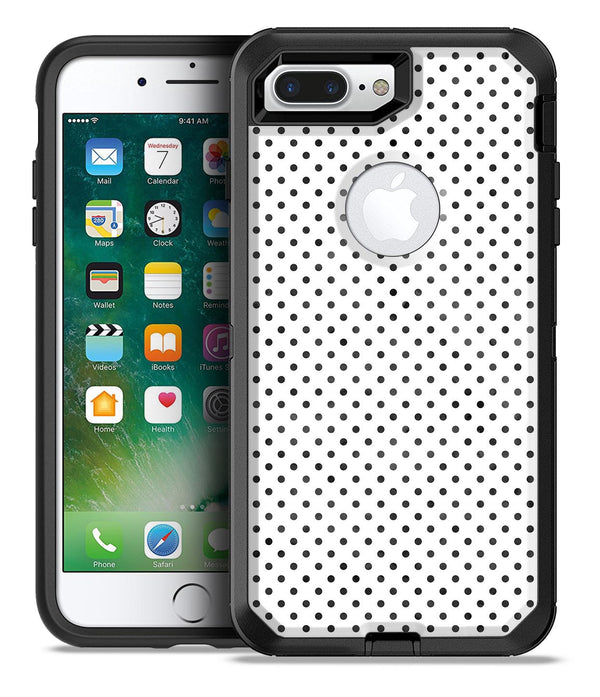 Black and Gray Fade Polka Dots - iPhone 7 or 7 Plus Commuter Case Skin Kit