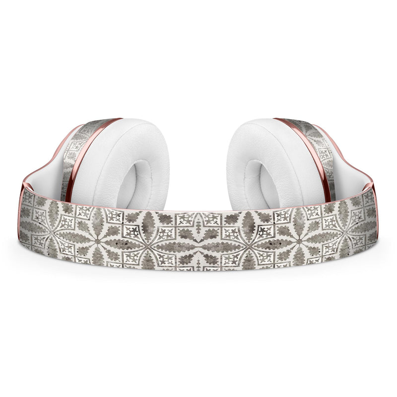Black and Gray Floral Cross Pattern Full-Body Skin Kit for the Beats by Dre Solo 3 Wireless Headphones