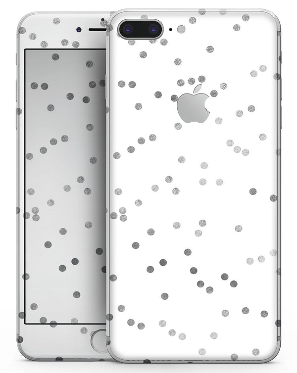 Black and Gray Scattered Polka Dots  - Skin-kit for the iPhone 8 or 8 Plus