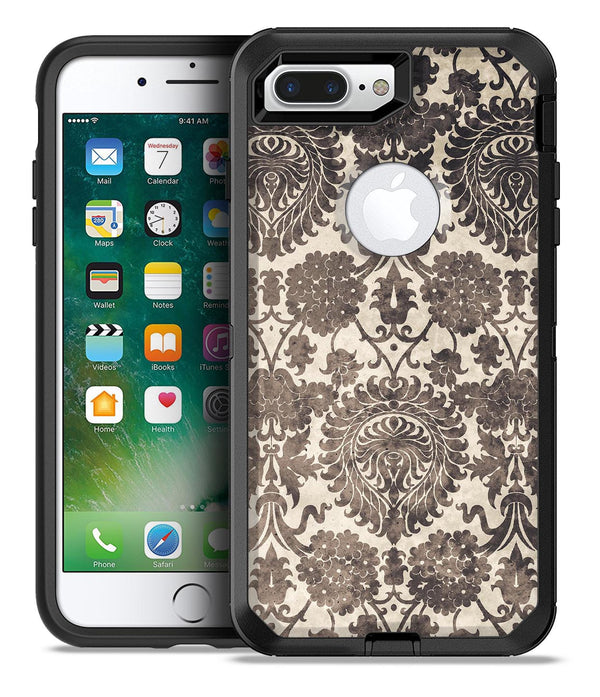 Black and Neutral Decadence Pattern - iPhone 7 or 7 Plus Commuter Case Skin Kit