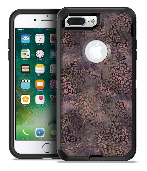 Black and Purple Watercolor Leopard Pattern - iPhone 7 or 7 Plus Commuter Case Skin Kit