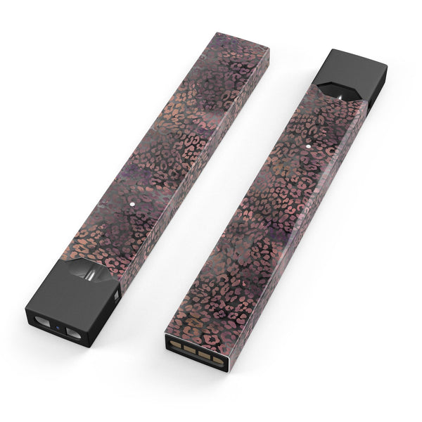 Black and Purple Watercolor Leopard Pattern - Premium Decal Protective Skin-Wrap Sticker compatible with the Juul Labs vaping device