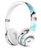 Black and Teal Textured Marble Full-Body Skin Kit for the Beats by Dre Solo 3 Wireless Headphones