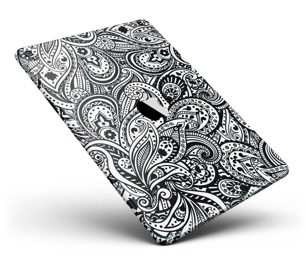 Black and White Aztec Paisley - iPad Pro 97 - View 1.jpg