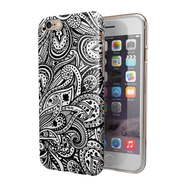 Black_and_White_Aztec_Paisley_-_iPhone_6s_-_Gold_-_Clear_Rubber_-_Hybrid_Case_-_Shopify_-_V3.jpg?