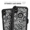Black and White Aztec Paisley - Skin Kit for the iPhone OtterBox Cases