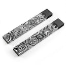 Black and White Aztec Paisley - Premium Decal Protective Skin-Wrap Sticker compatible with the Juul Labs vaping device