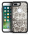 Black and White Cauliflower Damask Pattern - iPhone 7 or 7 Plus Commuter Case Skin Kit