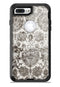 Black and White Cauliflower Damask Pattern - iPhone 7 or 7 Plus Commuter Case Skin Kit
