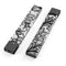 Black and White Geometric Floral - Premium Decal Protective Skin-Wrap Sticker compatible with the Juul Labs vaping device