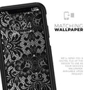 Black and White Lace Pattern V108 - Skin Kit for the iPhone OtterBox Cases