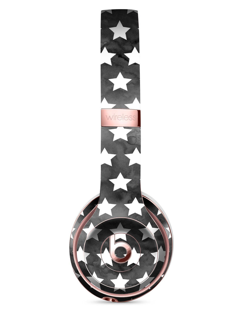 Black and White Watercolor Stars Full-Body Skin Kit for the Beats by Dre Solo 3 Wireless Headphones