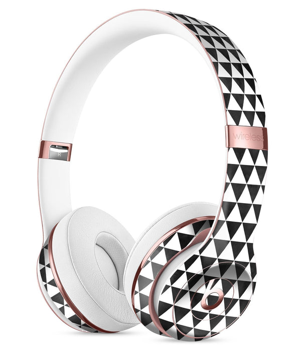 Black and White Watercolor Triangle Pattern Full-Body Skin Kit for the Beats by Dre Solo 3 Wireless Headphones