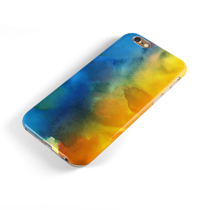 Blotted 64 Absorbed Watercolor Texture iPhone 6/6s or 6/6s Plus 2-Piece Hybrid INK-Fuzed Case