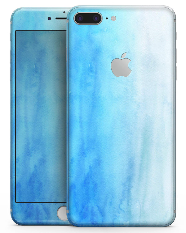 Blotted Blues Absorbed Watercolor Texture - Skin-kit for the iPhone 8 or 8 Plus