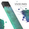 Blotted Green 97 Absorbed Watercolor Texture - Premium Decal Protective Skin-Wrap Sticker compatible with the Juul Labs vaping device