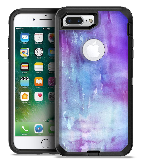 Blotted Purple 896 Absorbed Watercolor Texture - iPhone 7 or 7 Plus Commuter Case Skin Kit