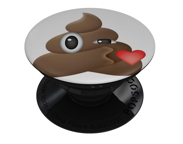 Blowing Kisses Poo Emoticon Emoji - Skin Kit for PopSockets and other Smartphone Extendable Grips & Stands