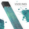 Blue-Green Watercolor Squiggles - Premium Decal Protective Skin-Wrap Sticker compatible with the Juul Labs vaping device