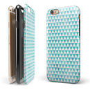 Blue-Green Watercolor Trangle Pattern iPhone 6/6s or 6/6s Plus 2-Piece Hybrid INK-Fuzed Case