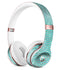 Blue-Green Watercolor and Gold Glitter Chevron Full-Body Skin Kit for the Beats by Dre Solo 3 Wireless Headphones