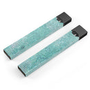 Blue-Green Watercolor and Gold Glitter Chevron - Premium Decal Protective Skin-Wrap Sticker compatible with the Juul Labs vaping device