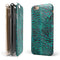 Blue-Green and Black Watercolor Tiger Pattern iPhone 6/6s or 6/6s Plus 2-Piece Hybrid INK-Fuzed Case