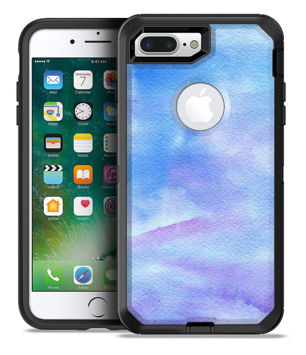 Blue & Green Watercolor Swirl - iPhone 7 or 7 Plus Commuter Case Skin Kit