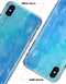 Blue 082 Absorbed Watercolor Texture - iPhone X Clipit Case