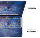 Blue & Purple Mixed Universe - Skin Decal Wrap Kit Compatible with the Apple MacBook Pro, Pro with Touch Bar or Air (11", 12", 13", 15" & 16" - All Versions Available)