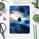 Blue & Gold Glowing Star-Wave - Full Body Skin Decal for the Apple iPad Pro 12.9", 11", 10.5", 9.7", Air or Mini (All Models Available)