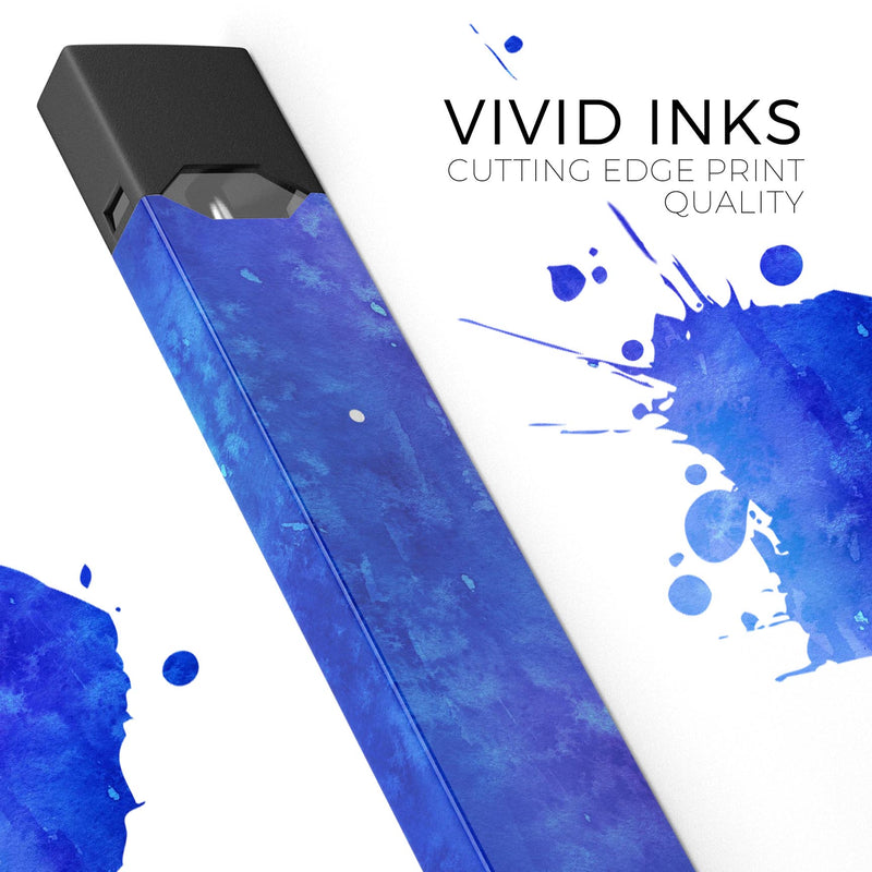 Blue 275 Absorbed Watercolor Texture - Premium Decal Protective Skin-Wrap Sticker compatible with the Juul Labs vaping device