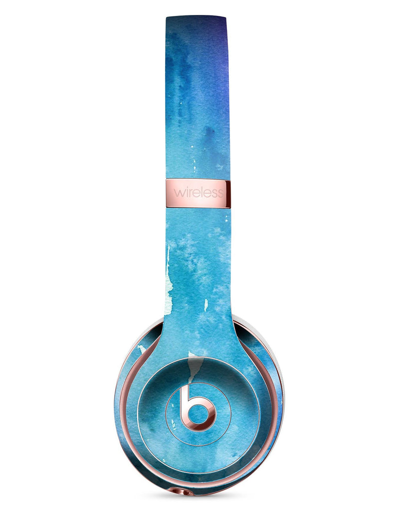 Blue 823 Absorbed Watercolor Texture Full-Body Skin Kit for the Beats by Dre Solo 3 Wireless Headphones