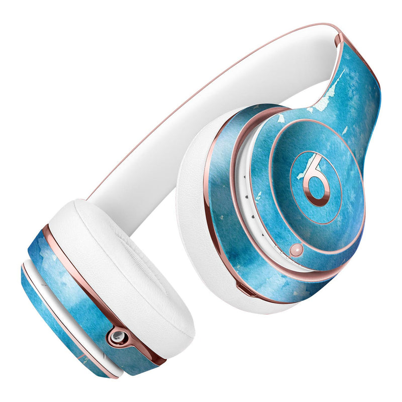 Blue 823 Absorbed Watercolor Texture Full-Body Skin Kit for the Beats by Dre Solo 3 Wireless Headphones