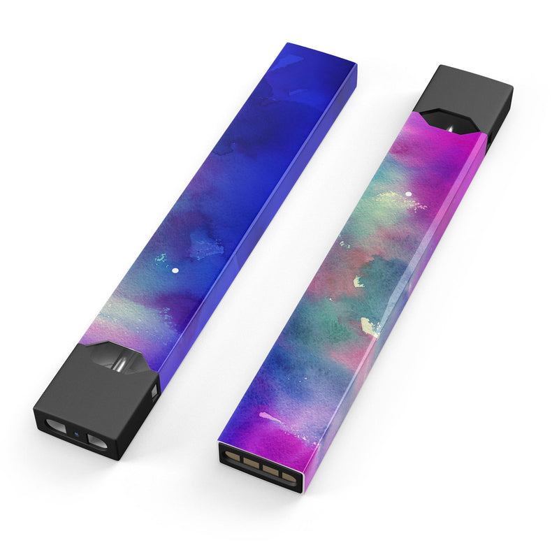 Blue 97 Absorbed Watercolor Texture - Premium Decal Protective Skin-Wrap Sticker compatible with the Juul Labs vaping device