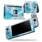 Blue 98 Absorbed Watercolor Texture - Skin Wrap Decal for Nintendo Switch Lite Console & Dock - 3DS XL - 2DS - Pro - DSi - Wii - Joy-Con Gaming Controller