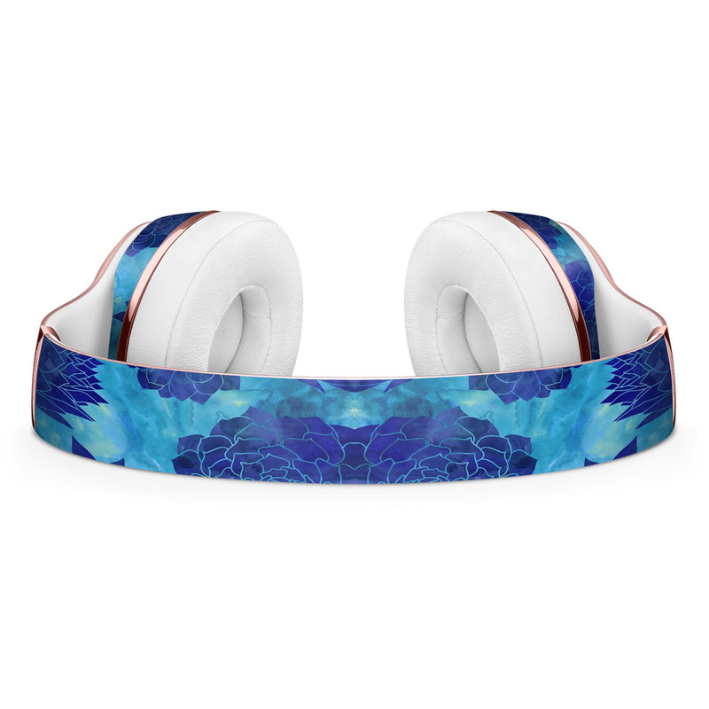 Blue Floral Succulents Full-Body Skin Kit for the Beats by Dre Solo 3 Wireless Headphones