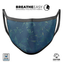 Blue Geometric V10 - Made in USA Mouth Cover Unisex Anti-Dust Cotton Blend Reusable & Washable Face Mask with Adjustable Sizing for Adult or Child