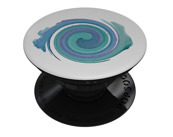 Blue & Green Watercolor Swirl - Skin Kit for PopSockets and other Smartphone Extendable Grips & Stands