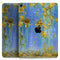 Blue Metal with Gold Rust - Full Body Skin Decal for the Apple iPad Pro 12.9", 11", 10.5", 9.7", Air or Mini (All Models Available)