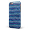 Blue Multi Watercolor Chevron iPhone 6/6s or 6/6s Plus 2-Piece Hybrid INK-Fuzed Case