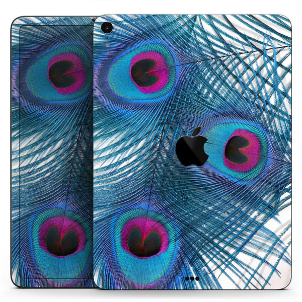 Blue Peacock - Full Body Skin Decal for the Apple iPad Pro 12.9", 11", 10.5", 9.7", Air or Mini (All Models Available)