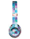 Blue Pink and Purple Watercolor Patchwork Full-Body Skin Kit for the Beats by Dre Solo 3 Wireless Headphones