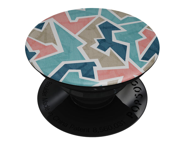 Blue, Pink, and Tan Sections - Skin Kit for PopSockets and other Smartphone Extendable Grips & Stands