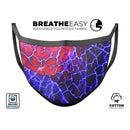 Blue Red Dragon Vein Agate - Made in USA Mouth Cover Unisex Anti-Dust Cotton Blend Reusable & Washable Face Mask with Adjustable Sizing for Adult or Child