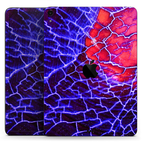 Blue Red Dragon Vein Agate - Full Body Skin Decal for the Apple iPad Pro 12.9", 11", 10.5", 9.7", Air or Mini (All Models Available)