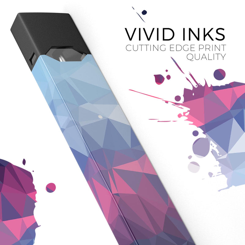 Blue Red Purple Geometric - Premium Decal Protective Skin-Wrap Sticker compatible with the Juul Labs vaping device